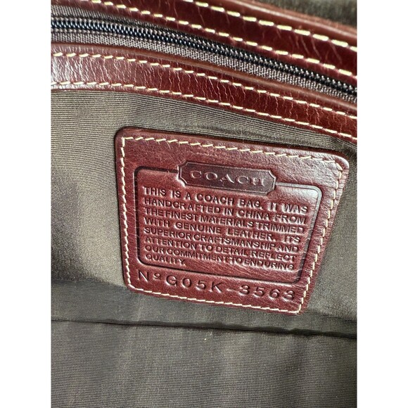 Vintage COACH Signature Jackie 3563 Hobo Shoulder Bag Canvas Leather Burgundy - Picture 11 of 17